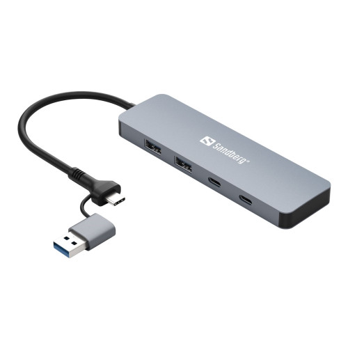 Sandberg Sandberg - hubb - USB-C/A - 4 portar