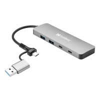 Produktbild för Sandberg - hubb - USB-C/A - 4 portar