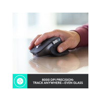 Produktbild för Logitech MX Keys Combo for Business - 2:a generationen - sats med tangentbord och mus - AZERTY - fransk - grafit Inmatningsenhet