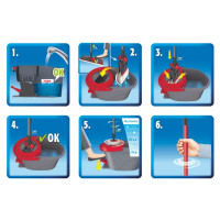 Produktbild för Vileda 140827, Mop & bucket set, Polyamid, Polyester, Polypr...