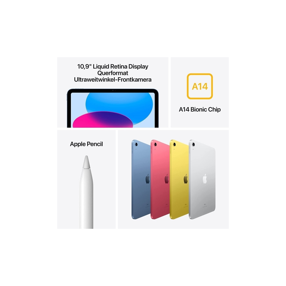 Produktbild för Apple 10.9-inch iPad Wi-Fi - 10:e generation - surfplatta - 64 GB - 10.9"