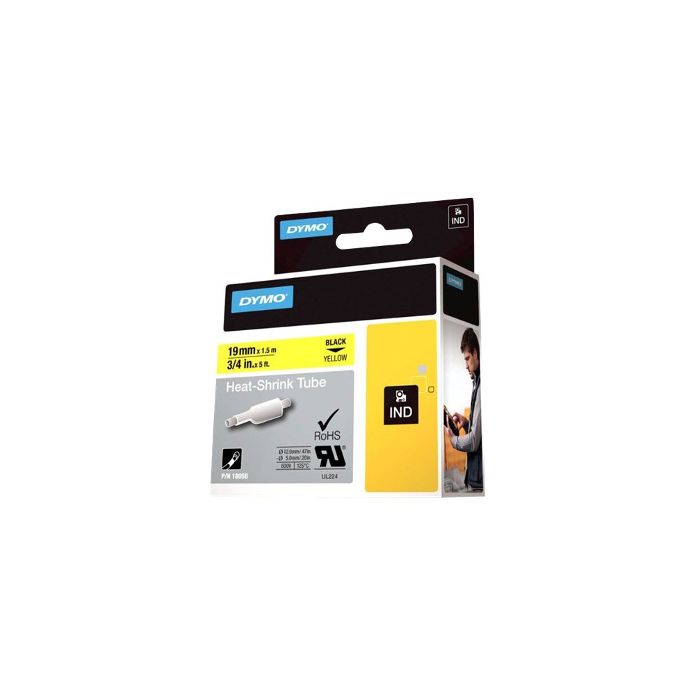 Produktbild för DYMO RhinoPRO Heat shrink tubing - fodral - Rulle (1,9 cm)