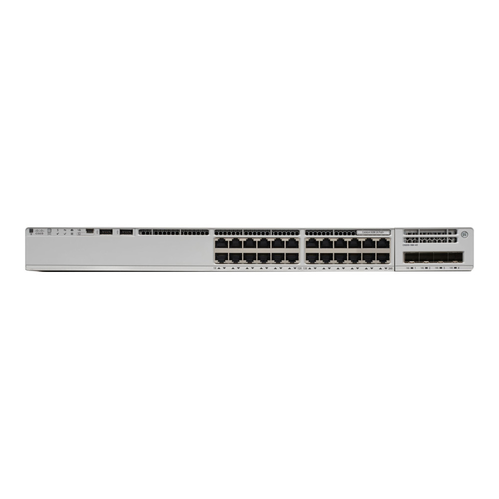 Produktbild för Cisco Catalyst 9200 - Network Essentials - switch - 24 portar - Administrerad - rackmonterbar