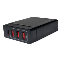 Produktbild för LogiLink Table Charger strömadapter - USB, USB-C - 72 watt