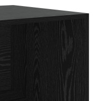 Produktbild för Garderob med hylla Svart ek 100 x 50 x 200 cm Konstruerat trä