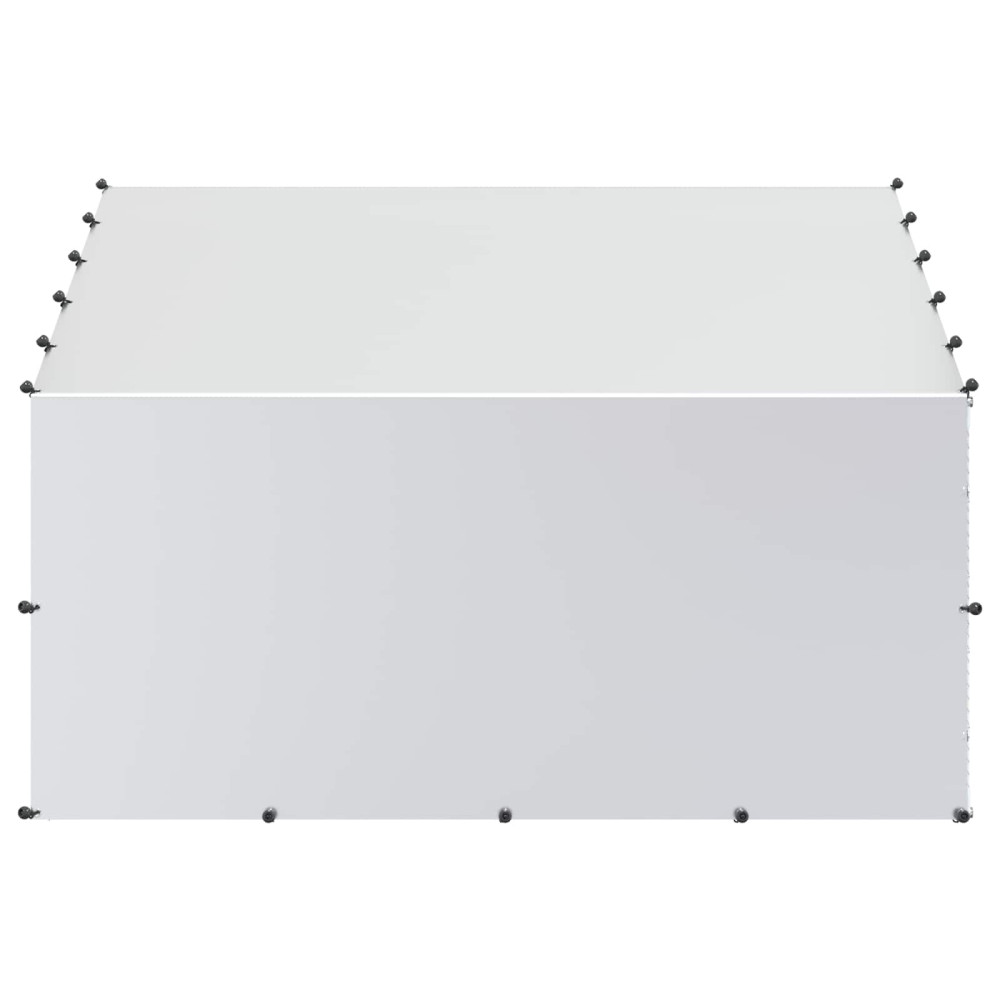 Produktbild för Hönsgård med tak Silver 200 x 200 x 150 cm Galvaniserat stål