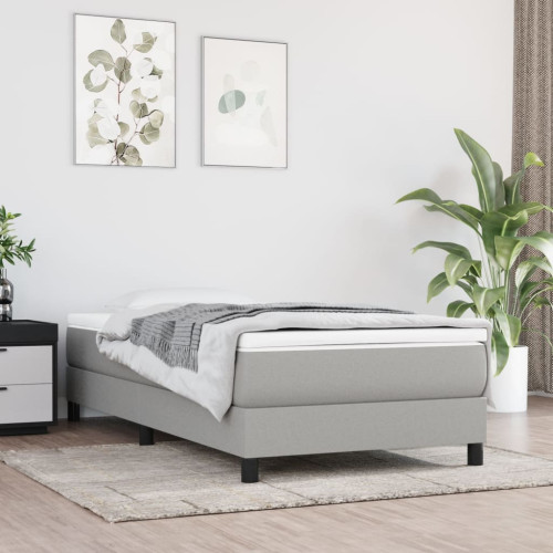 vidaXL Pocketresårmadrass medium ljusgrå 100x190x20 cm tyg