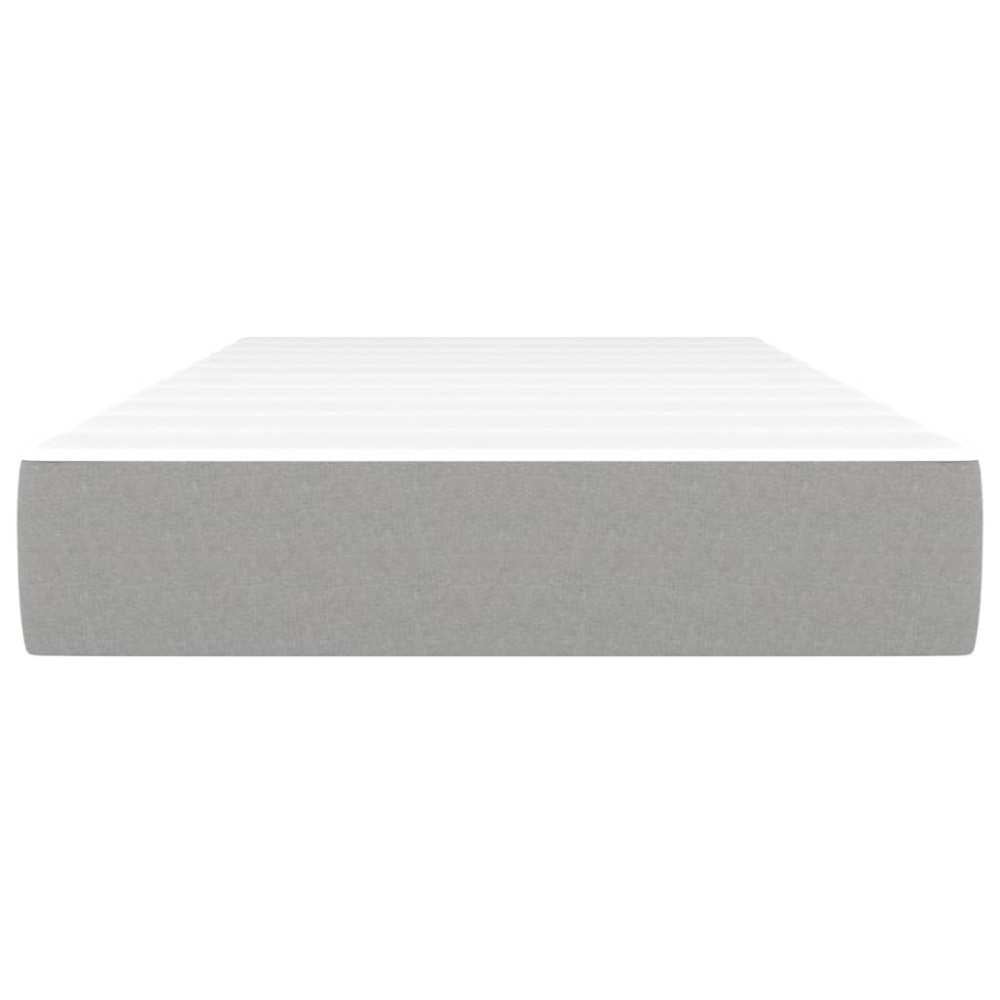 Produktbild för Pocketresårmadrass medium ljusgrå 100x190x20 cm tyg