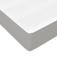 Produktbild för Pocketresårmadrass medium ljusgrå 100x190x20 cm tyg