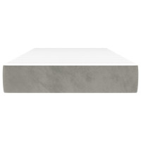 Produktbild för Pocketresårmadrass medium ljusgrå 100x203x20 cm sammet