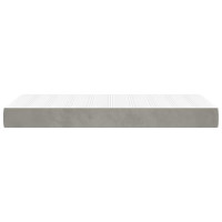 Produktbild för Pocketresårmadrass medium ljusgrå 100x203x20 cm sammet