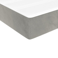 Produktbild för Pocketresårmadrass medium ljusgrå 100x203x20 cm sammet