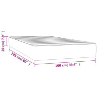 Produktbild för Pocketresårmadrass medium ljusgrå 100x203x20 cm sammet