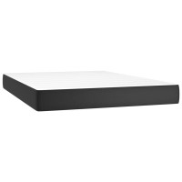 Produktbild för Pocketresårmadrass medium svart 137x190x20 cm konstläder