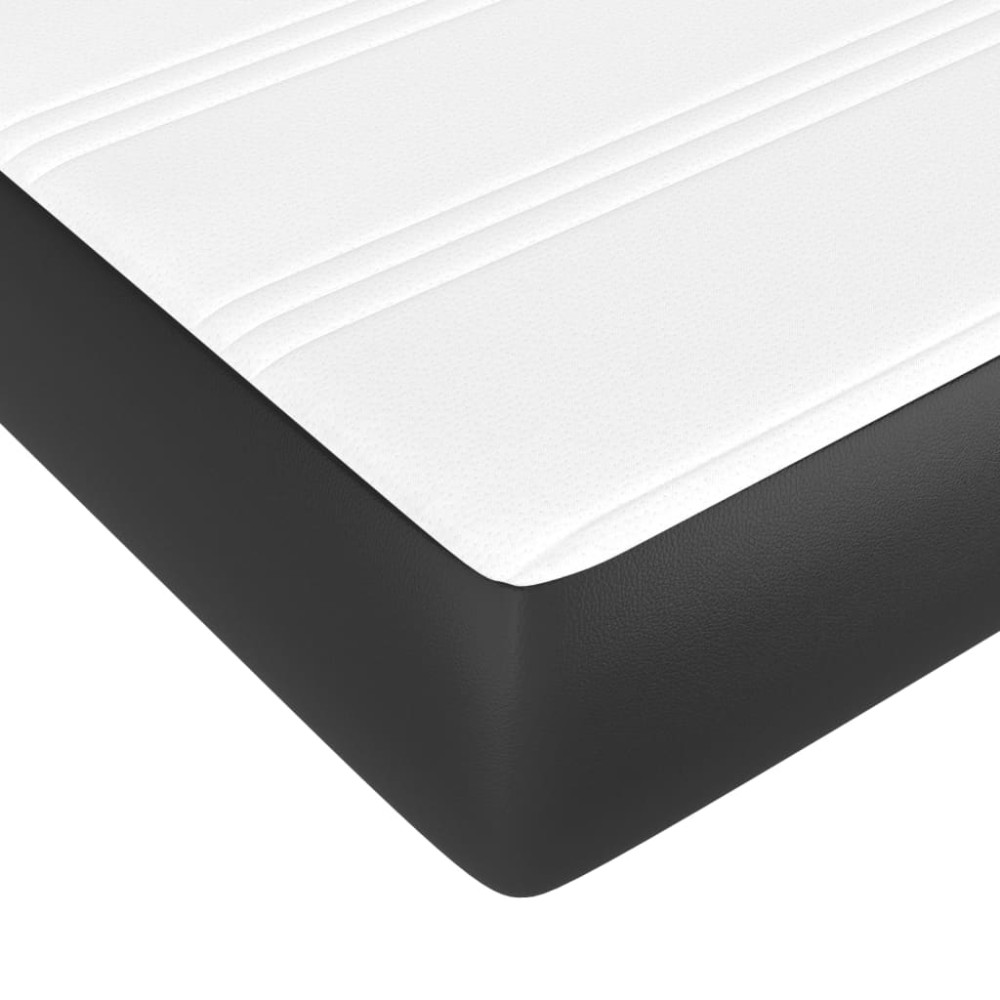 Produktbild för Pocketresårmadrass medium svart 137x190x20 cm konstläder