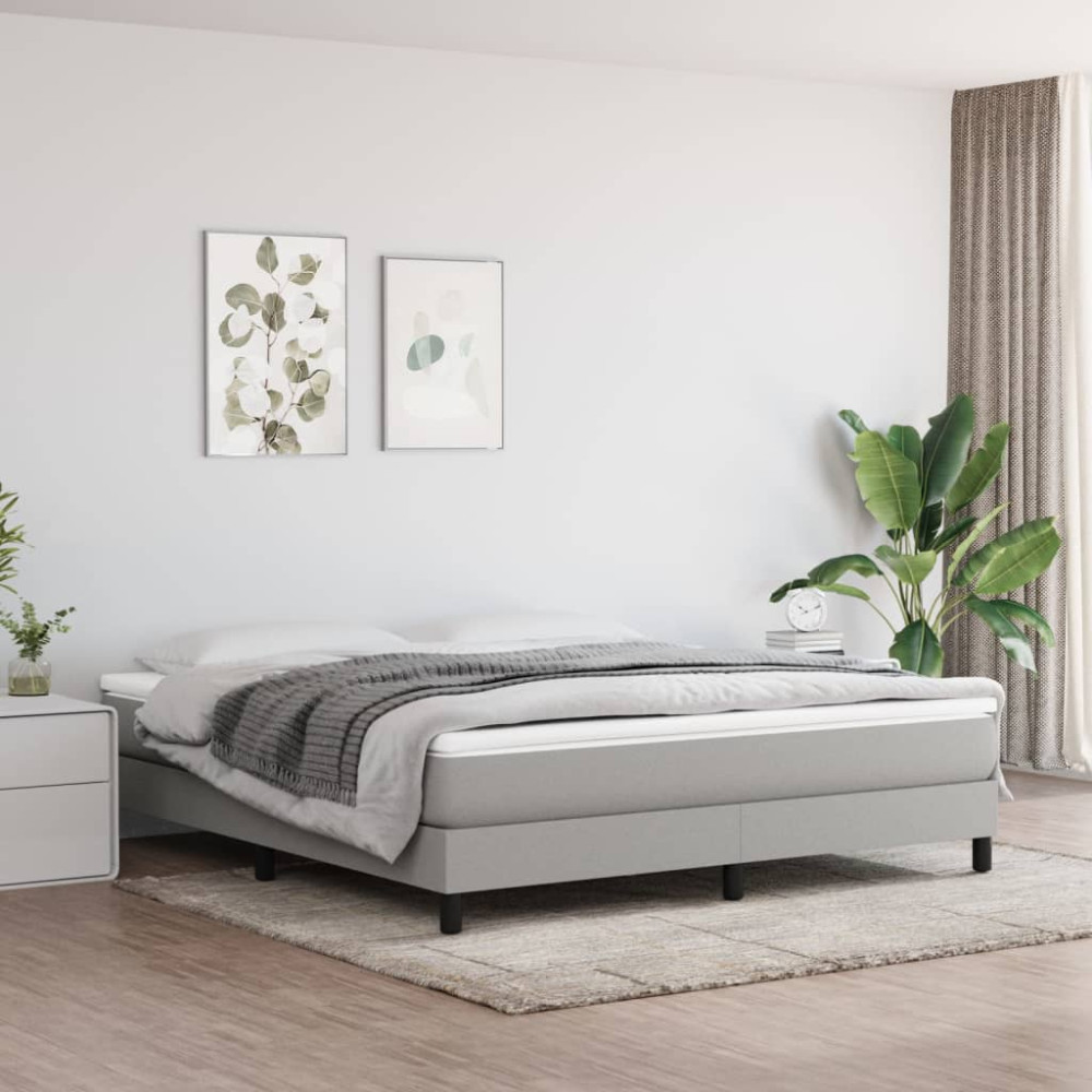 Produktbild för Pocketresårmadrass medium ljusgrå 152x203x20 cm tyg