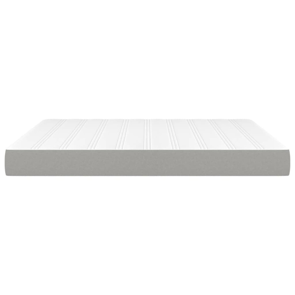Produktbild för Pocketresårmadrass medium ljusgrå 152x203x20 cm tyg