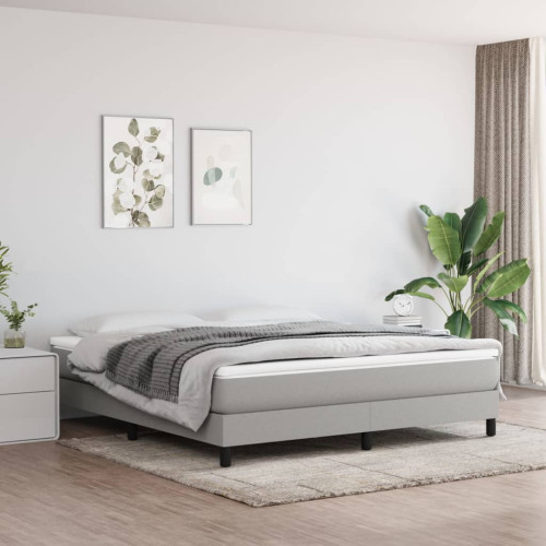 vidaXL Pocketresårmadrass medium ljusgrå 193x203x20 cm tyg