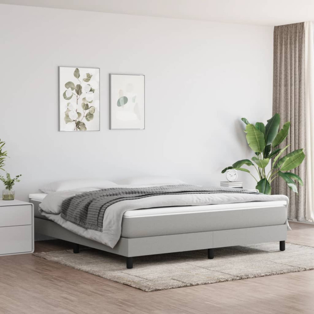 Produktbild för Pocketresårmadrass medium ljusgrå 183x213x20 cm tyg