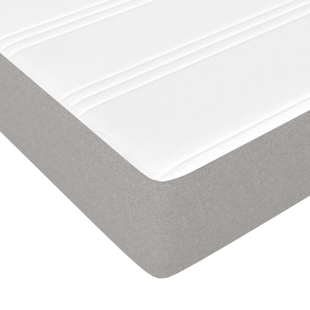 Produktbild för Pocketresårmadrass medium ljusgrå 183x213x20 cm tyg