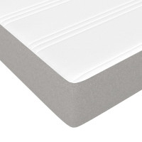 Produktbild för Pocketresårmadrass medium ljusgrå 183x213x20 cm tyg