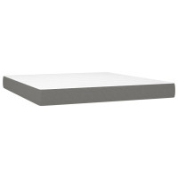Produktbild för Pocketresårmadrass medium mörkgrå 183x213x20 cm tyg