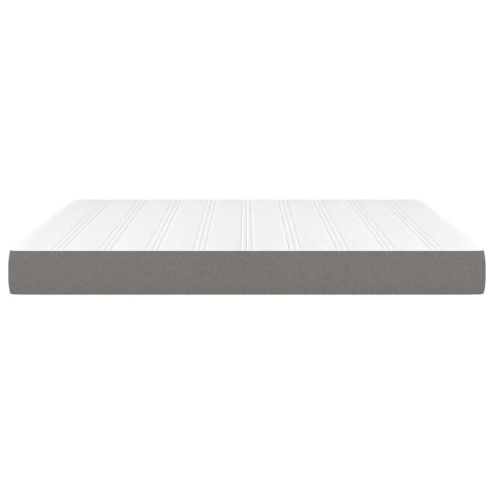 Produktbild för Pocketresårmadrass medium mörkgrå 183x213x20 cm tyg