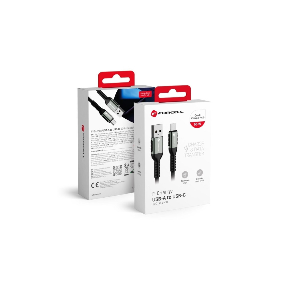 Produktbild för Forcell USB 2.0 till USB-C-kabel