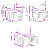 Produktbild för Soffgrupper 5 Stycke 277,5 x 198,5 x 73 cm