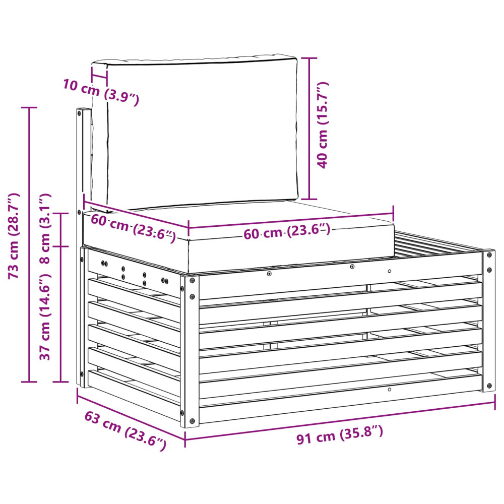 Produktbild för Soffgrupper 3 Stycke 182,5 x 63 x 73 cm