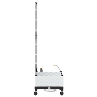 Produktbild för Trädgårdsplanterare med Vattning och Hjul Vit 40 x 40 x 132 cm