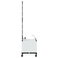 Produktbild för Trädgårdsplanterare med Vattning och Hjul Vit 40 x 40 x 148 cm
