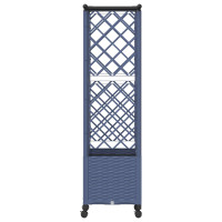 Produktbild för Upphöjd Bädd med Spaljé och Tak Grå 124 x 40 x 142 cm PP