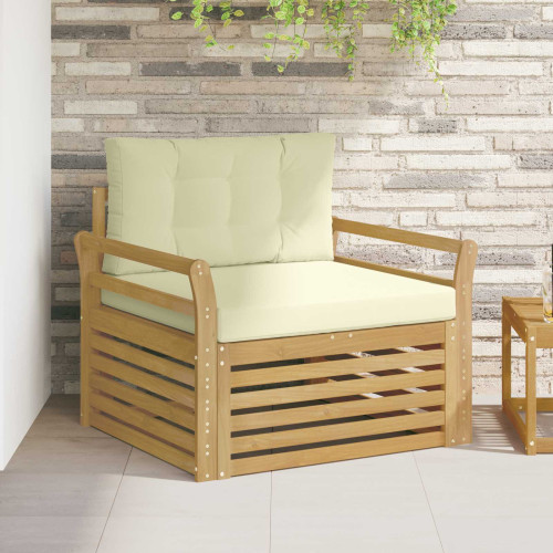vidaXL Utomhussoffa Polyester Vit