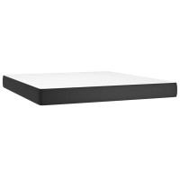 Produktbild för Pocketresårmadrass medium svart 152x203x20 cm konstläder