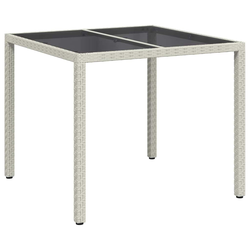 Produktbild för Trädgårdsbord Vit 90 x 90 x 75 cm konstrotting