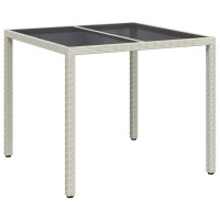 Produktbild för Trädgårdsbord Vit 90 x 90 x 75 cm konstrotting