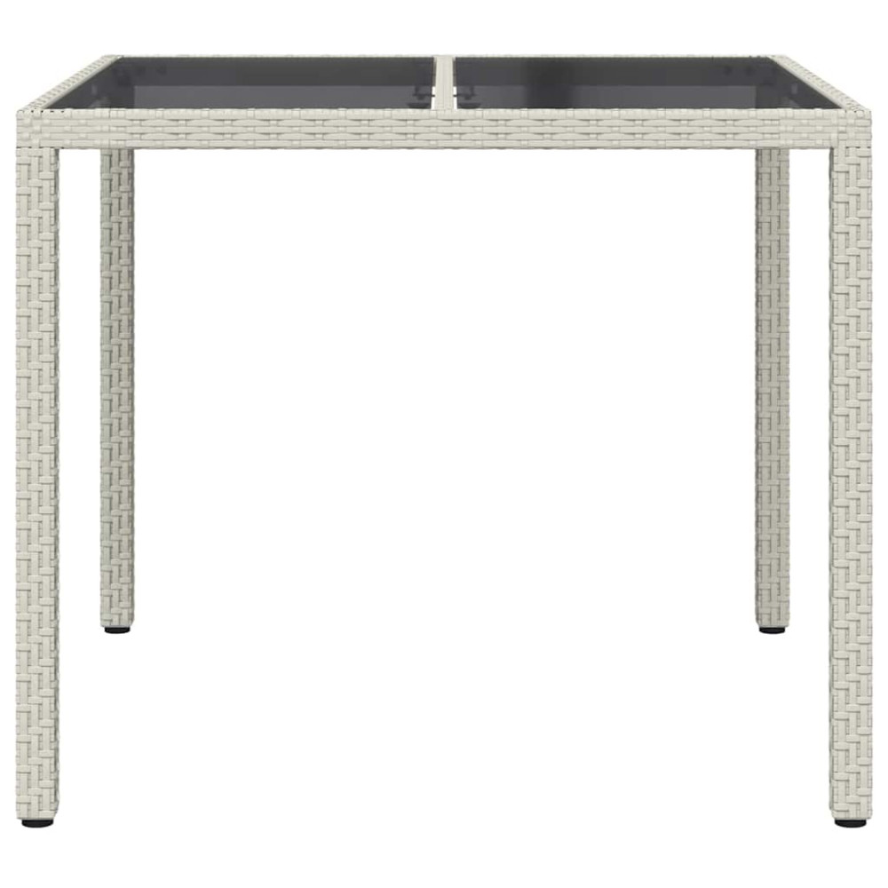 Produktbild för Trädgårdsbord Vit 90 x 90 x 75 cm konstrotting