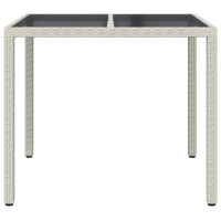 Produktbild för Trädgårdsbord Vit 90 x 90 x 75 cm konstrotting