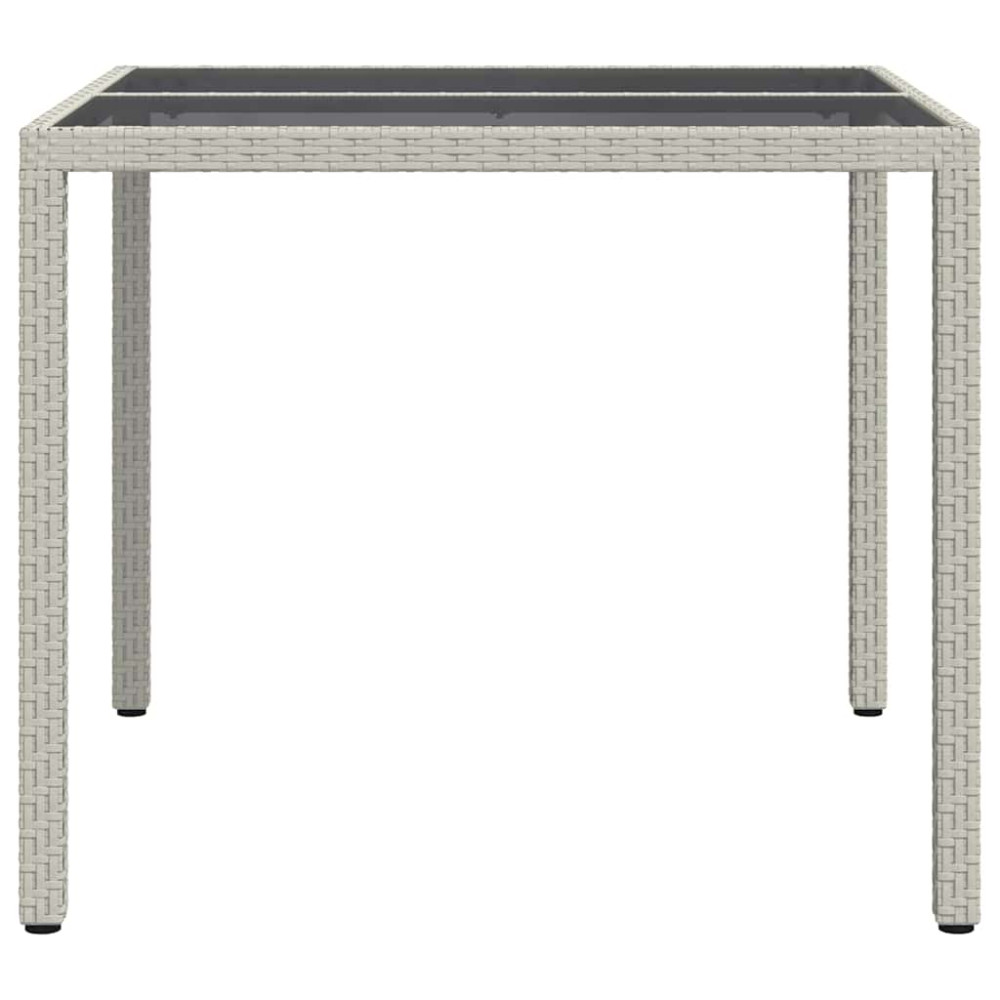 Produktbild för Trädgårdsbord Vit 90 x 90 x 75 cm konstrotting