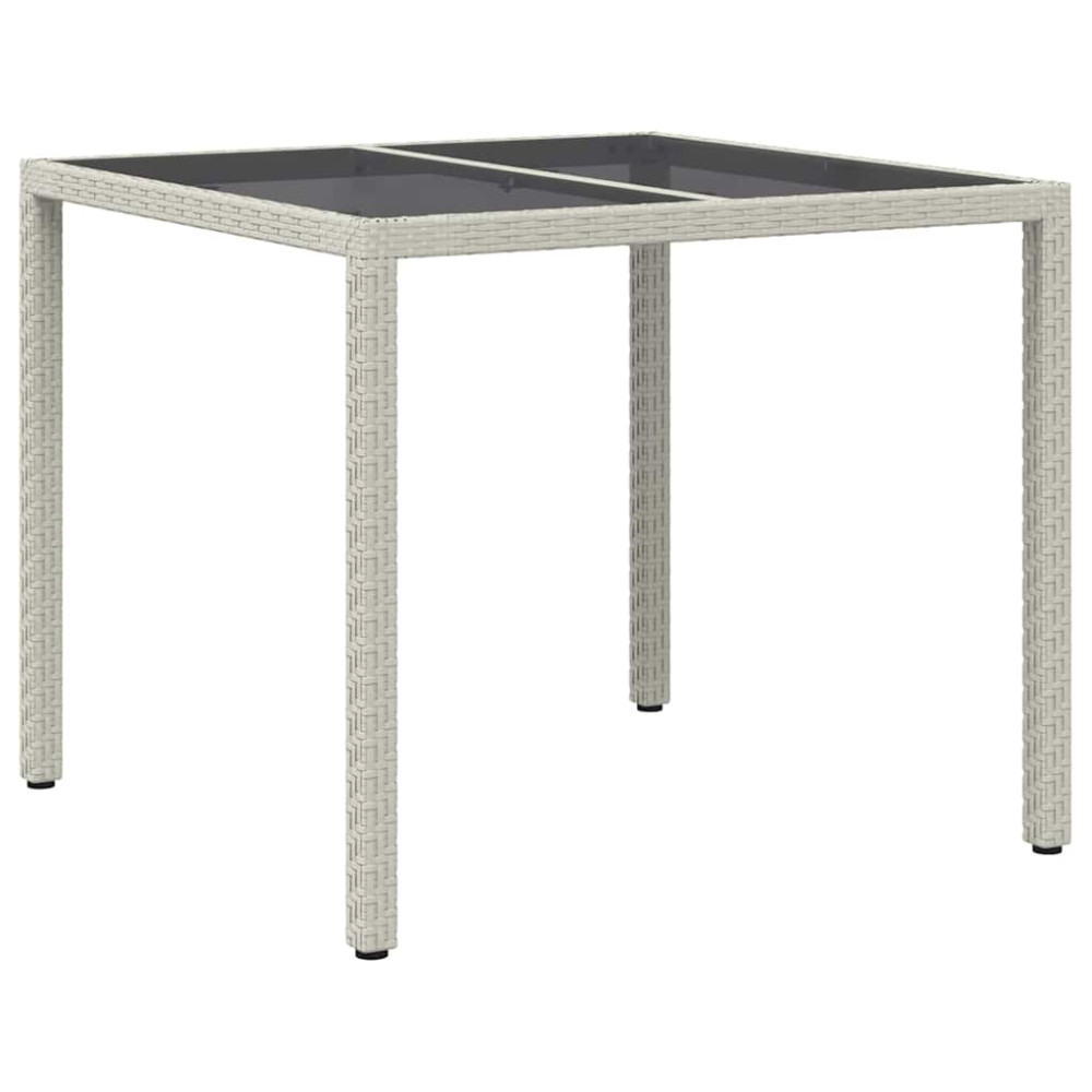 Produktbild för Trädgårdsbord Vit 90 x 90 x 75 cm konstrotting