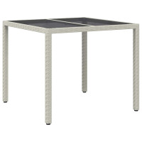 Produktbild för Trädgårdsbord Vit 90 x 90 x 75 cm konstrotting