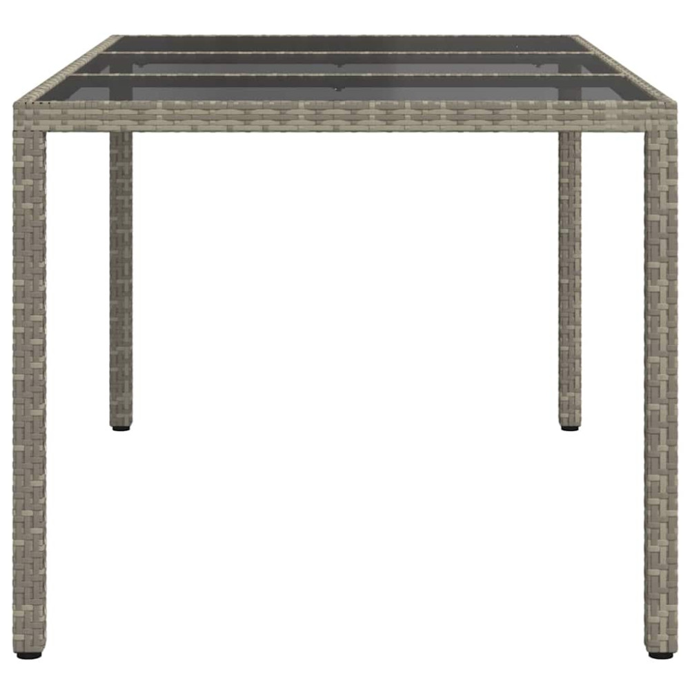 Produktbild för Trädgårdsbord Grå 150 x 90 x 75 cm konstrotting