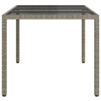 Produktbild för Trädgårdsbord Grå 150 x 90 x 75 cm konstrotting