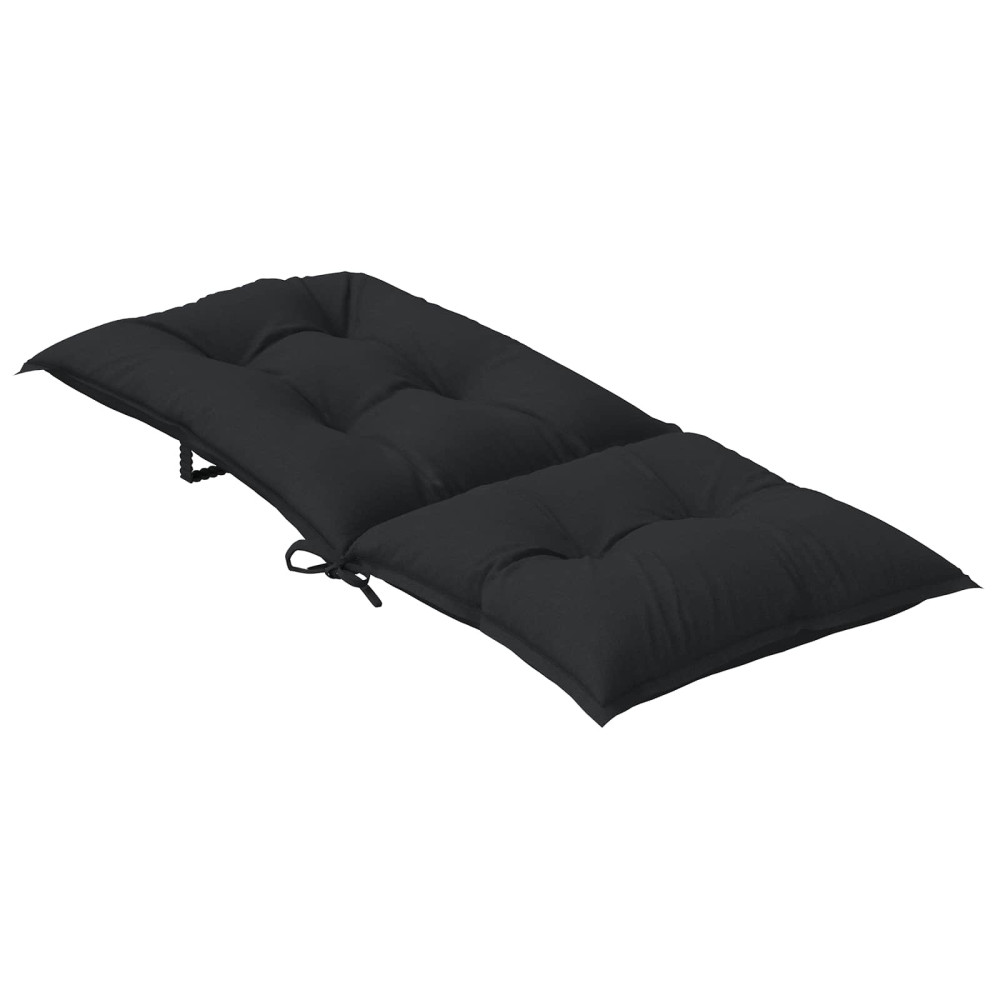 Produktbild för Set med Hög Rygghörn Kuddar 2 pcs Melange svart 120 x 50 x 7 cm