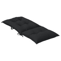 Produktbild för Set med Hög Rygghörn Kuddar 2 pcs Melange svart 120 x 50 x 7 cm