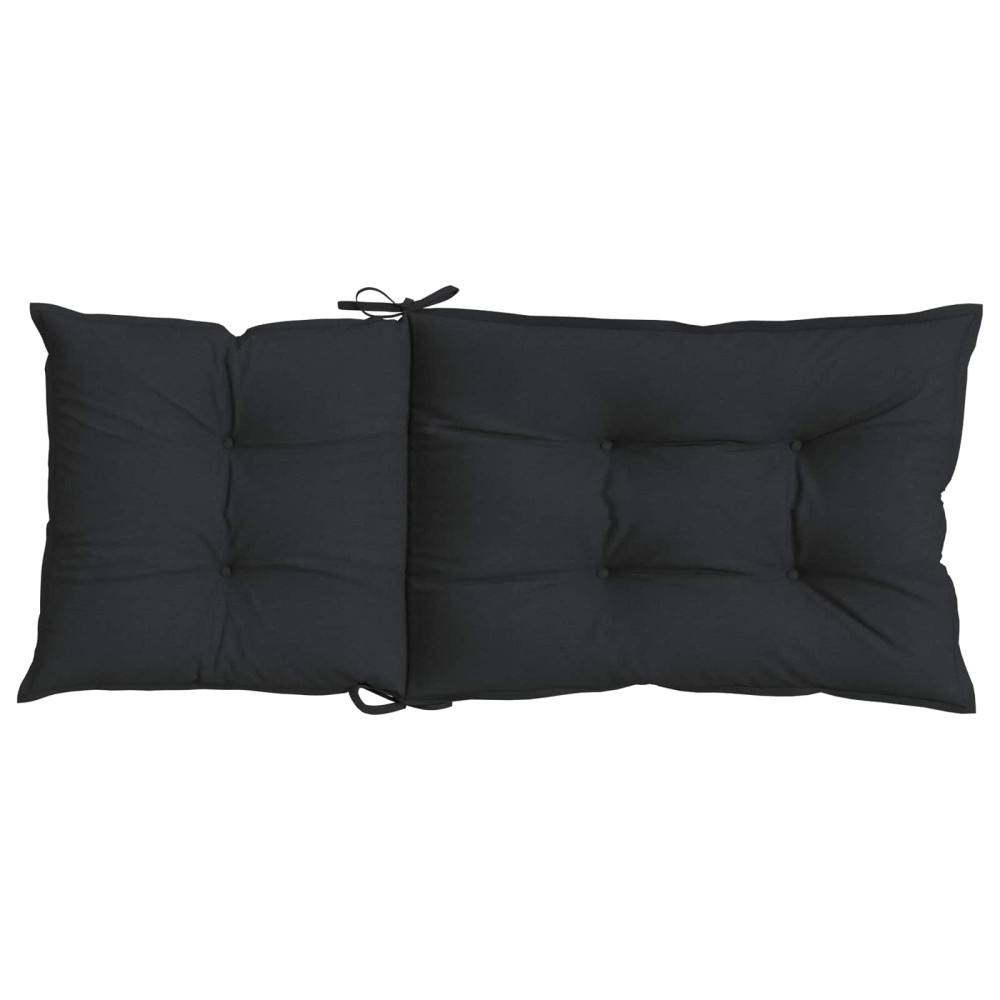 Produktbild för Set med Hög Rygghörn Kuddar 2 pcs Melange svart 120 x 50 x 7 cm