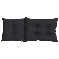 Produktbild för Set med Hög Rygghörn Kuddar 2 pcs Melange svart 120 x 50 x 7 cm