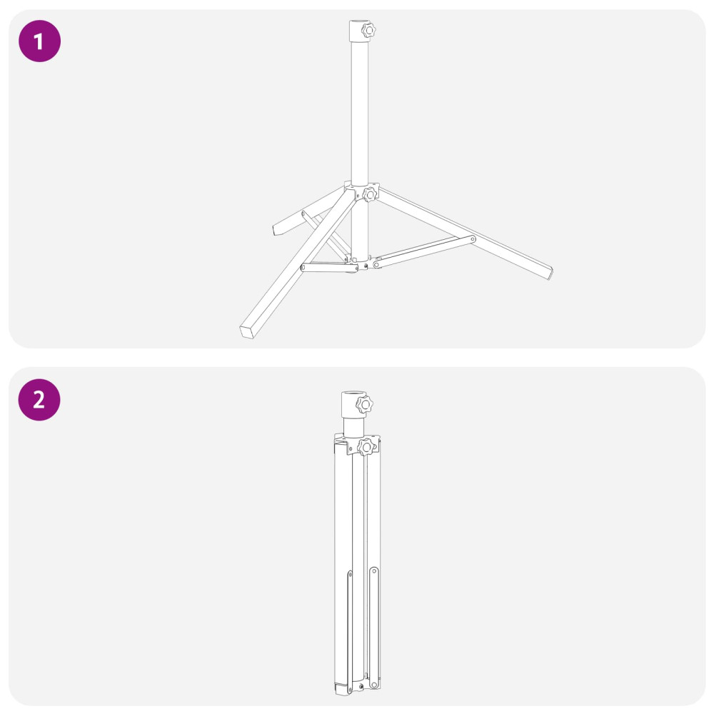 Produktbild för Parasolställ Vit Stål for 25-32 mm Pole