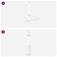 Produktbild för Parasolställ Vit Stål for 25-32 mm Pole
